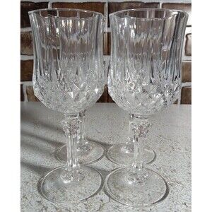 Vintage Longchamp Crystal D'arques Wine Glasses Set Of 4